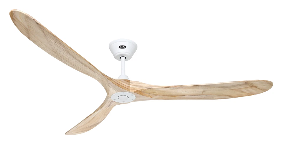 De Diseño Ventilador Techo Sin Luz Eco Genuino Blanco Madera 180 Control Remoto - Imagen 3 de 4