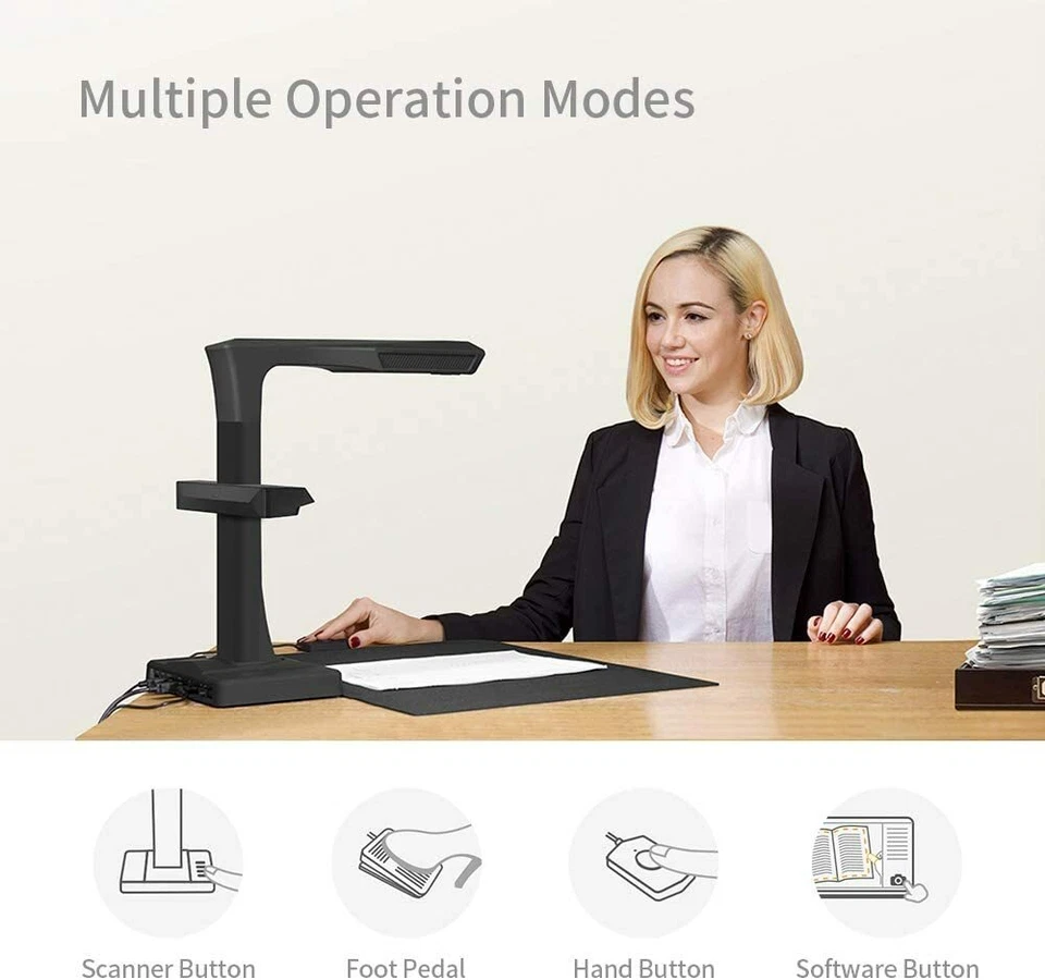 ET 16 PRO CZUR A3 SCANNER PER LIBRI , DOCUMENTI E FOTO. CMOS,18MP, RIS.4608*3456 - Immagine 3 di 4