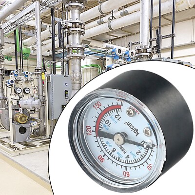 Pressure Gauge , 0-180 Psi/0-12 Bar Dual Scale , 1.4 Dial Display , 1