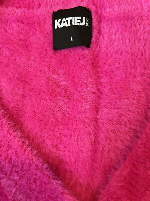 Katie J NYC Tween Girls Mara Hot Pink Mohair Cropped Sweater