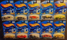 LOT of 10 Vintage HOT WHEELS 2001 Blue Cards 2000 Mattel Inc Sport and Race Cars