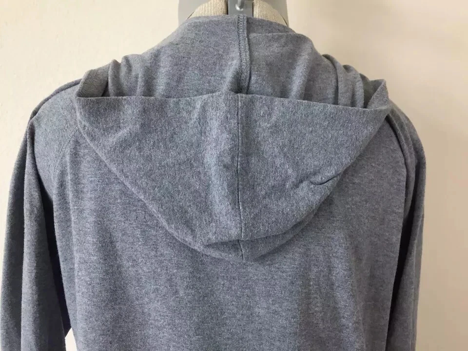 Pro Spirit Chaqueta Sudadera con Capucha Talla XL Manga Larga 2 Bolsillos Gris Morado Cremallera Completa Foto 4 de 4