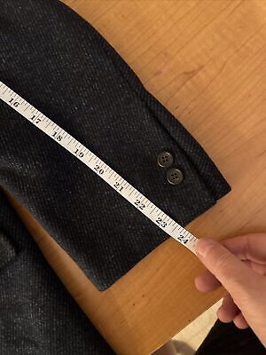 Vintage 1970s Darby Fashions blue black wool overcoat top Vintage 1970s Darby Fashions blue black wool overcoat top