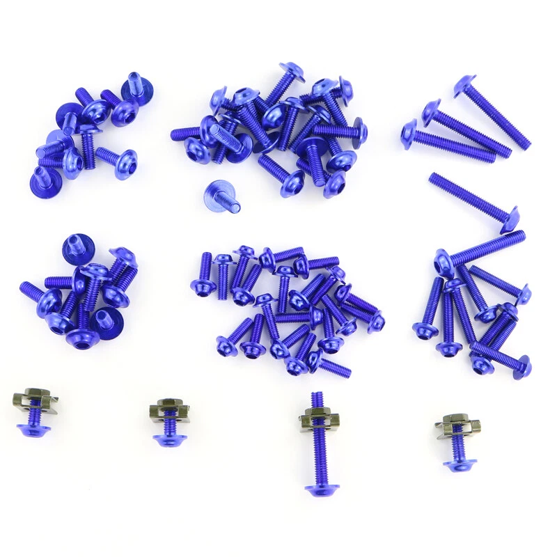 Fit For Honda CRF250L/Rally CRF300L/Rally Aluminum Fairing Bolt Screw Kit Blue - Image 2 of 4