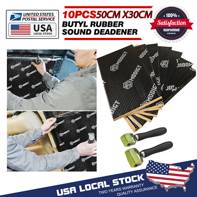 MODIGT SOUND DEADENING MAT Black PROOFING VAN CAR BUTYL METAL FOIL AUDIO PANEL