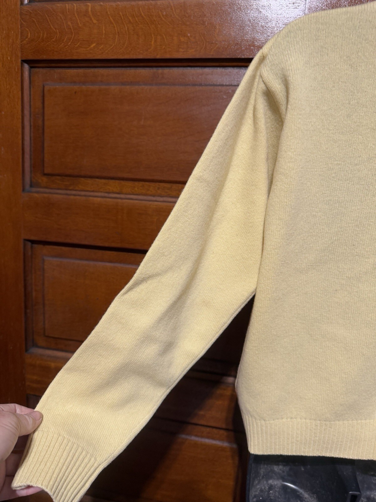 Pendleton Womens Lambs Wool Yellow Button Up Card… - image 5