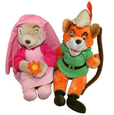 Disney Robin Hood Maid Marian Plush Stuffed Toys Large 14" Pink Vintage RARE