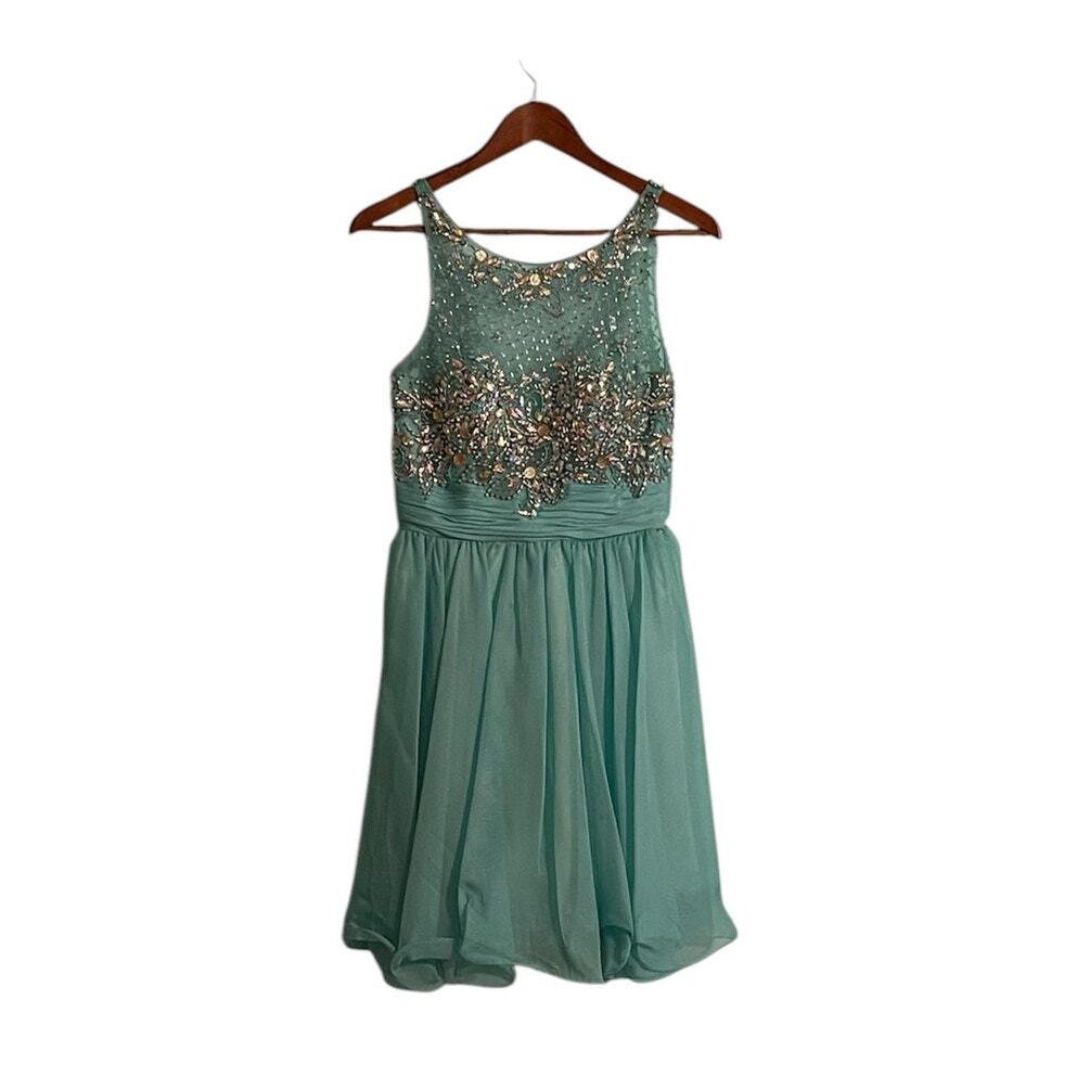 knee length dresses for ladies Beaded-Bodice Short A-Line Homecoming Dress main image 0