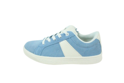 Vertbaudet Mädchen Sneaker Schuhe Leder Blau Klettverschluss Gr.31 Neu Ovp