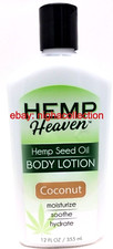 New HEMP Heaven COCONUT Hemp Seed Oil Body Lotion Moisturize  Hydrate USA