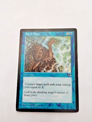 MTG Spell Blast Tempest Regular Common - Some Edge Wear - See Pics