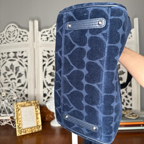 Juicy Couture Daydreamer Bag Navy Blue Velour and Wallet Set - Picture 5 of 8