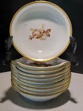 Royal Copenhagen Denmark Brown Rose Rim Fruit/Dessert (Sauce) Bowl 688/14112...