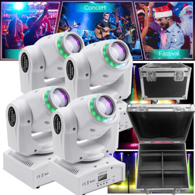 4x150W LED Beam Moving Head Mit FlightCase RGBW DMX  8 Gobo Bühnenlicht DJ Party