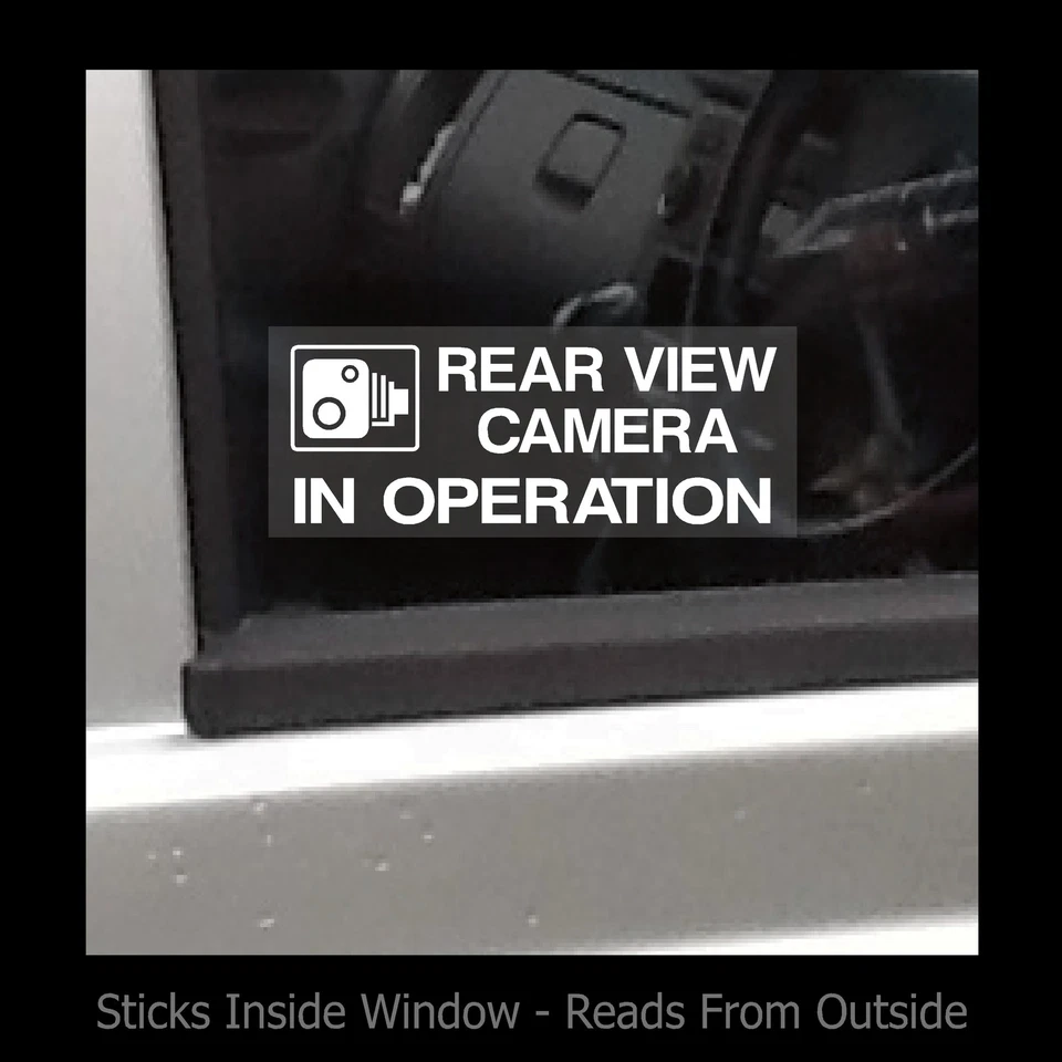 HEALTH&SAFETYDIRECT Rear view camera in operation - Window Sticker / Sign - Security / CCTV