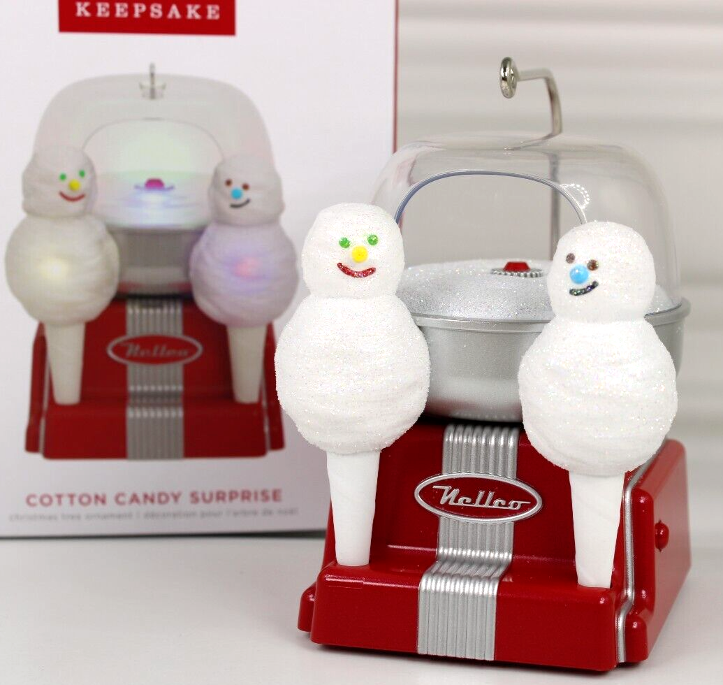 HALLMARK COTTON CANDY SURPRISE MAGIC SOUND & LIGHT CHRISTMAS ORNAMENT NEW 2022