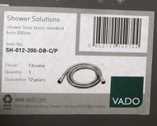 Shower Hose 200cm Long SH-012-200-DB-C/P Vado Chrome Plated Brass