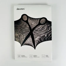 Sheertex Womens Tights Shaping Semi Sheer Rip Resist Control Top Black New Sz Sz