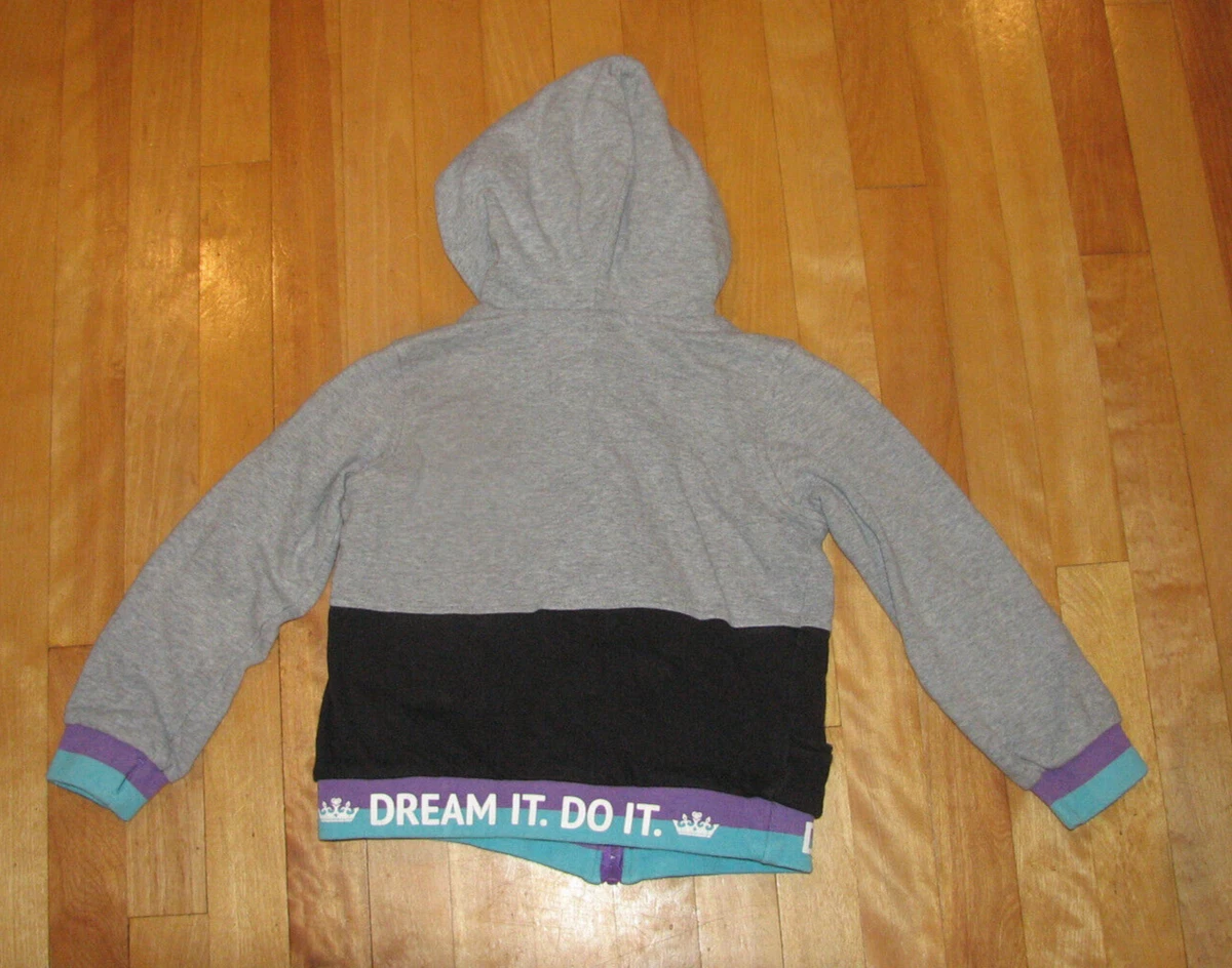 Disney Store Gray Black Princess Dream It do Hoodie Girls Size 7