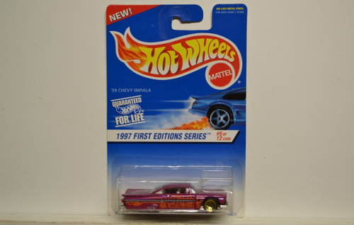 Vintage NIP 1996 Hot Wheels Diecast Car '59 CHEVY IMPALA 1997 First Edition #5