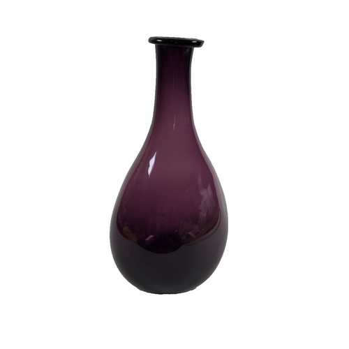 Hand Blown Glass Decanter Bottle Colonial Williamsburg Repro Amethyst VTG 60s 9" - Picture 3 of 7