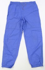 Rare Vintage NIKE Tonal Spell Out Swoosh Athletic Track Pants 80s Women  s Blue M