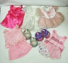 BAB Build A Bear 3 Dresses 4 pr Shoes Short Skirt Skechers Plus!