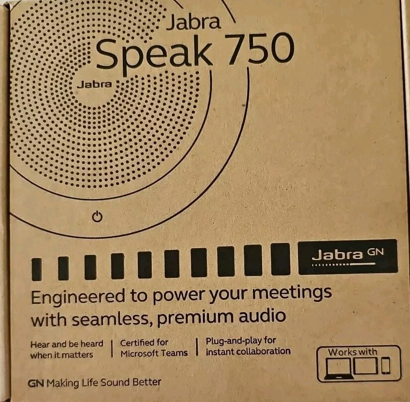 Brand New Jabra Speak 750 USB & Bluetooth Speakerphone, Part #: 7700-309. - Image 2 of 4