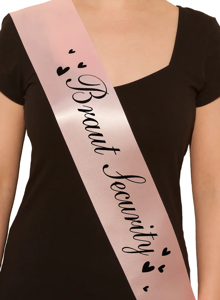 Braut Security Schärpe Party Hochzeit Pink Light Rosa Bride