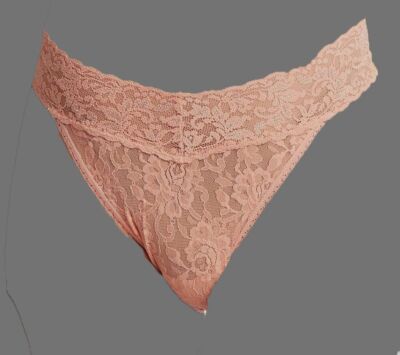 $28 Hanky Panky Women Pink Bride Low-Rise Sheer Lace Thong Panties Size OS