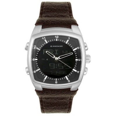 Giordano Brown Strap Stainless Steel Analog-Digital Multi-Function Watch 1246-04