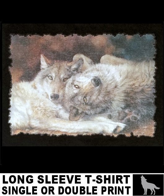ALTRA Bellissima maglietta lupi selvatici che si coccolano a vicenda confezione lupo mannaro Lycan AB755