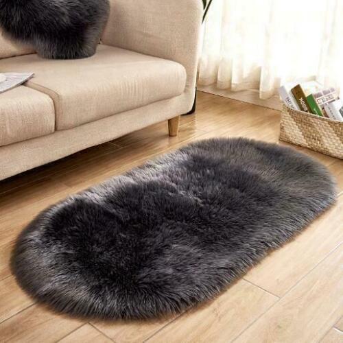 Fluffy Rugs Anti-Skid Shaggy Area Dining Room Carpet Floor Mat Home Bedroom Soft - Picture 24 of 26