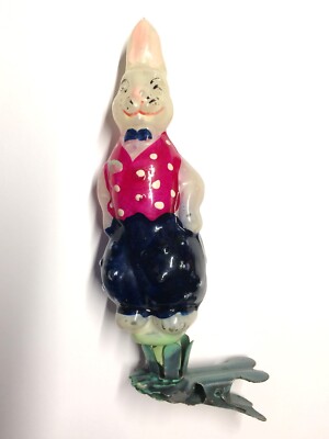 Antique vintage Xmas Retro bunny 1950s catalog proof Christmas USSR Decorations