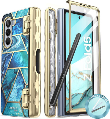 i-Blason Cosmo for Samsung Galaxy Z Fold 5 Case with Pen Holder, Stylish Full
