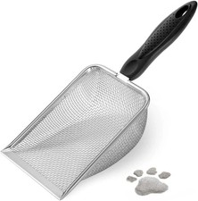 Stainless Steel Cat Litter Scoop Shovel Durable Sifter for Litter Box or Sand