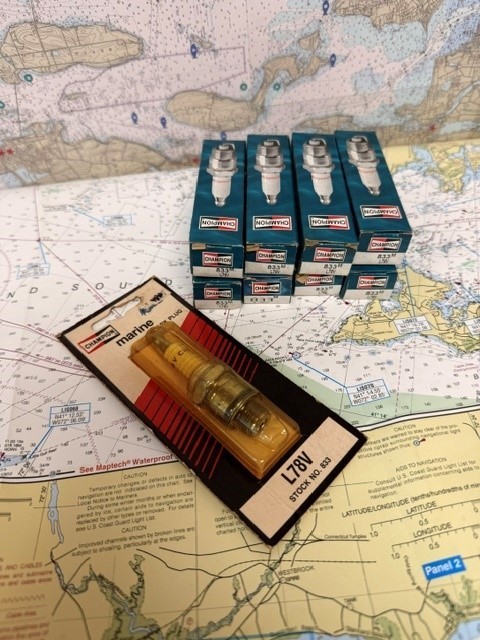 Champion pack of 9 #L78V Copper Marine Spark Plug 833M.