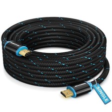 Hdmi Cable 4K 30 Ft, 1 Pack, Braided, 18Gbps, Hdmi 2.0, Gold-Plated