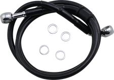 DRAG SPECIALTIES Brake Line - Front (Upper) - Black 618763-BLK