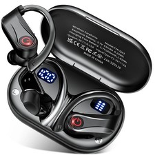 2026 Wireless Headphones 120Hrs Bluetooth 6.1 Earbuds Sports Earhooks with Fa...