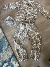 Army Camouflage Soldier Uniform Childrens Halloween Costume MEDIUM age 6-8 