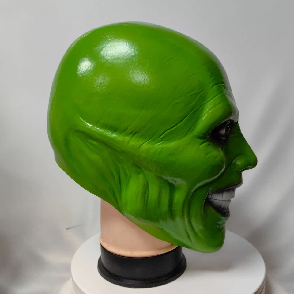 The Mask Jim Carrey Green Latex Mask Halloween Party Cosplay Costume unisex - Image 3 of 4
