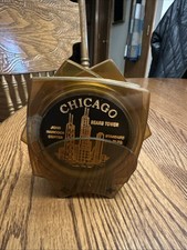 VTG Plastic  CHICAGO Coasters Sears Tower Standard Oil Bldg. John Hancock Center