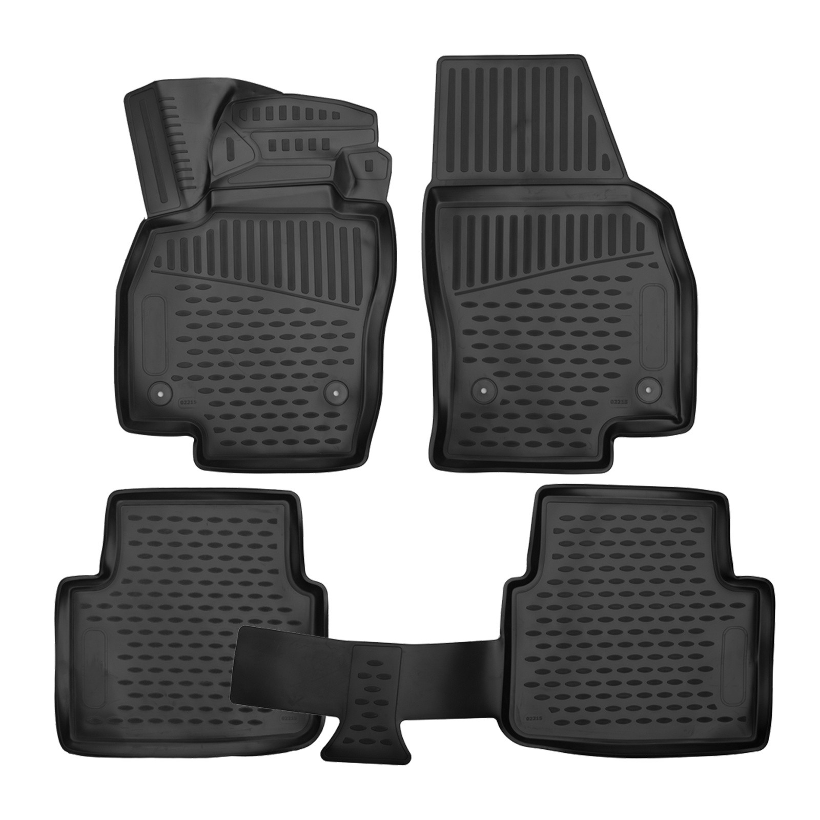 Tapis de sol en caoutchouc pour Skoda Scala dès 2019 noir - Jeu de 4 pièces