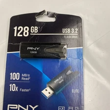 PNY 128GB Elite USB 3.2 Flash Drive - 100MB/s
