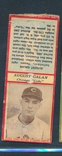 Vintage Baseball Matchbook 1935-1936 Diamond U3-1: AUGUST GALAN Chicago Cubs Red