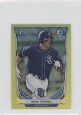 2014 Bowman Chrome Minis Yellow Refractor 20/25 Nick Torres #27 1r5q