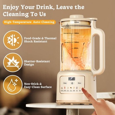 10-in-1 Nut Milk Maker for 55 oz Homemade Almond Delay Start-Recipe Cookbook