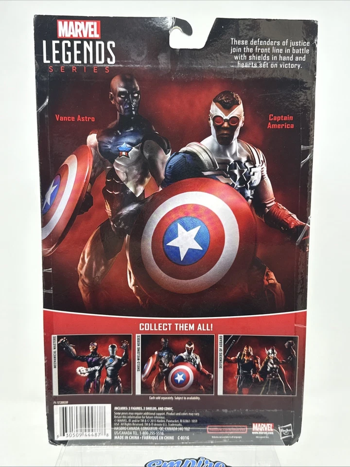 Vance Astro Capitán América Marvel Legends Héroes con Escudo 3.75" Paquete de 2 Foto 2 de 4