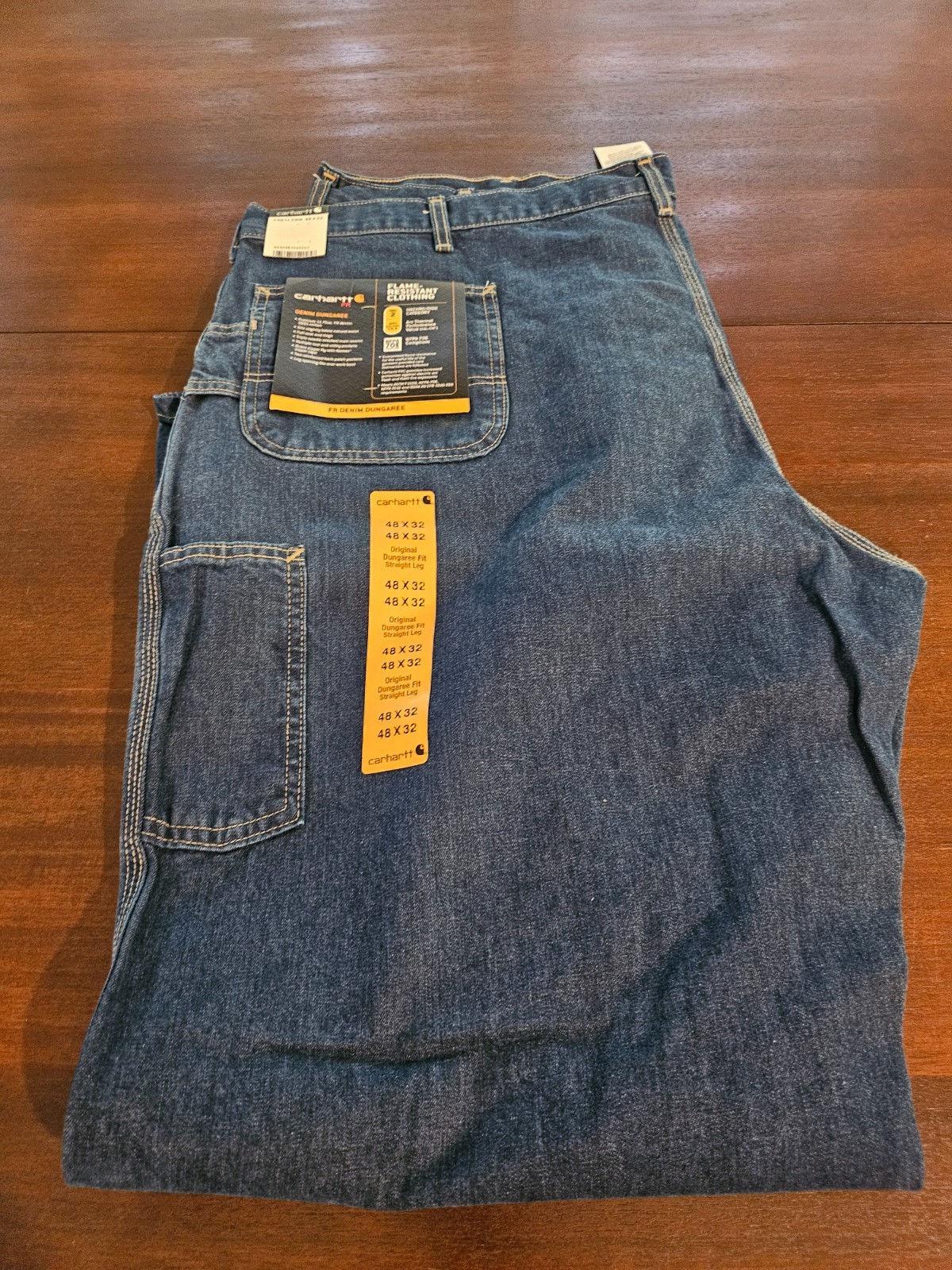 Carhartt Carpenter Jeans FRB13-DNM Size 48 x 32 New With Tags